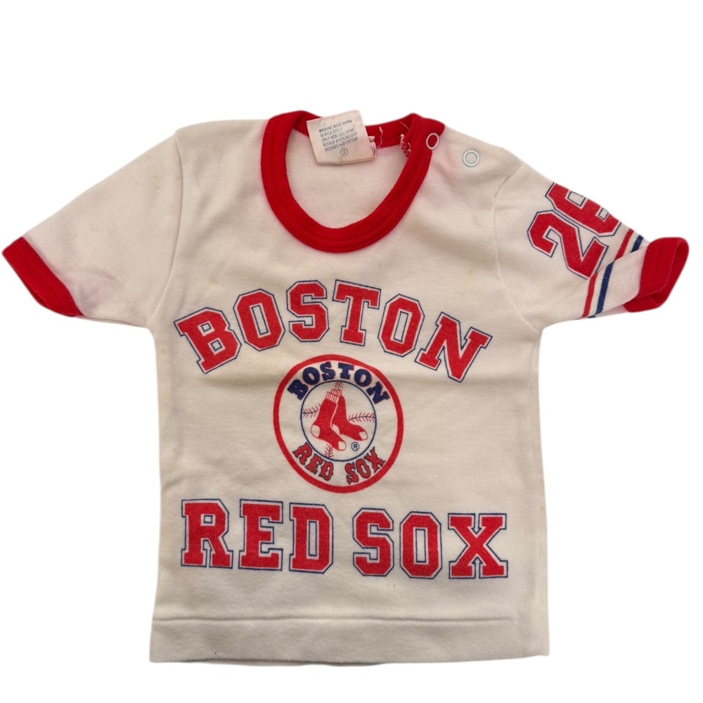 Vintage Boston Red Sox Baby T-Shirt MLB Baseball‎ Jersey Bodysuit 3 Months